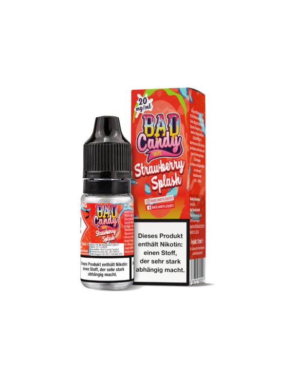 Bad Candy Liquids - Strawberry Splash - Nikotinsal...