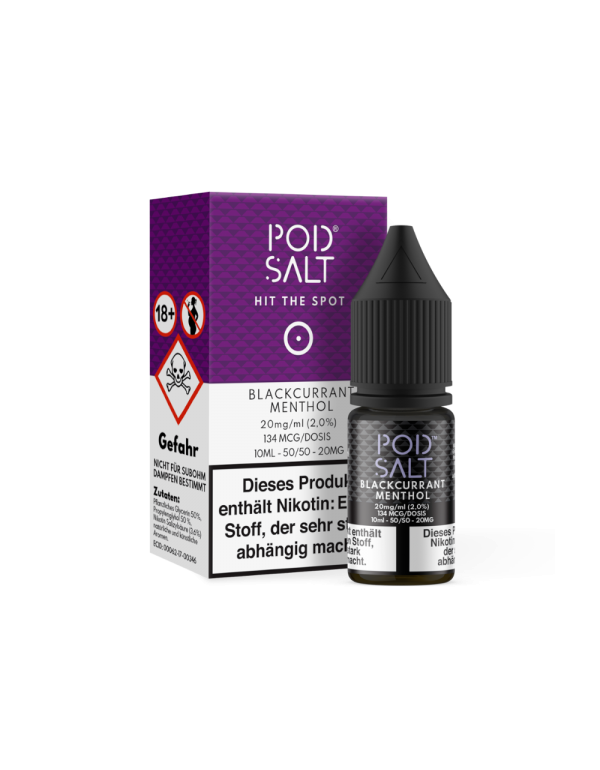 Pod Salt - Blackcurrant Menthol - Nikotinsalz Liqu...